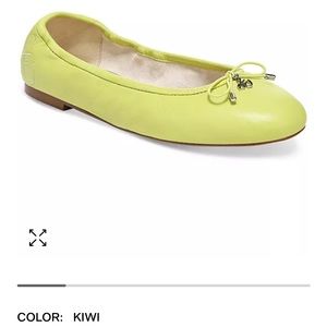 New in box Sam Edelman Felicia flats color kiwi leather